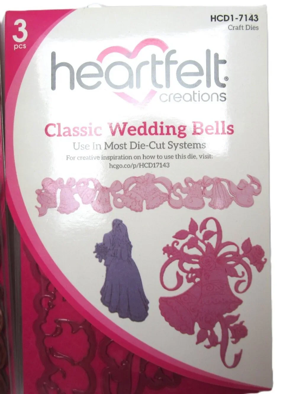 Heartfelt Creations New Classic Wedding Bells Craft Dies & Cling Stamps